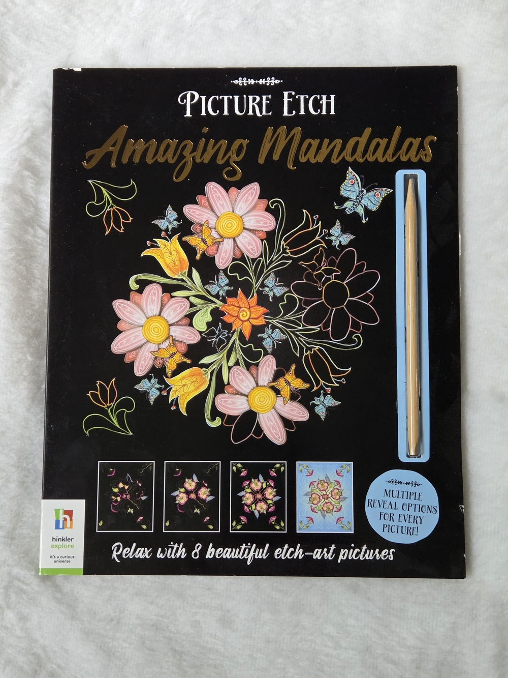 Picture Etch Amazing Mandalas scratch away to reveal the picture and create art